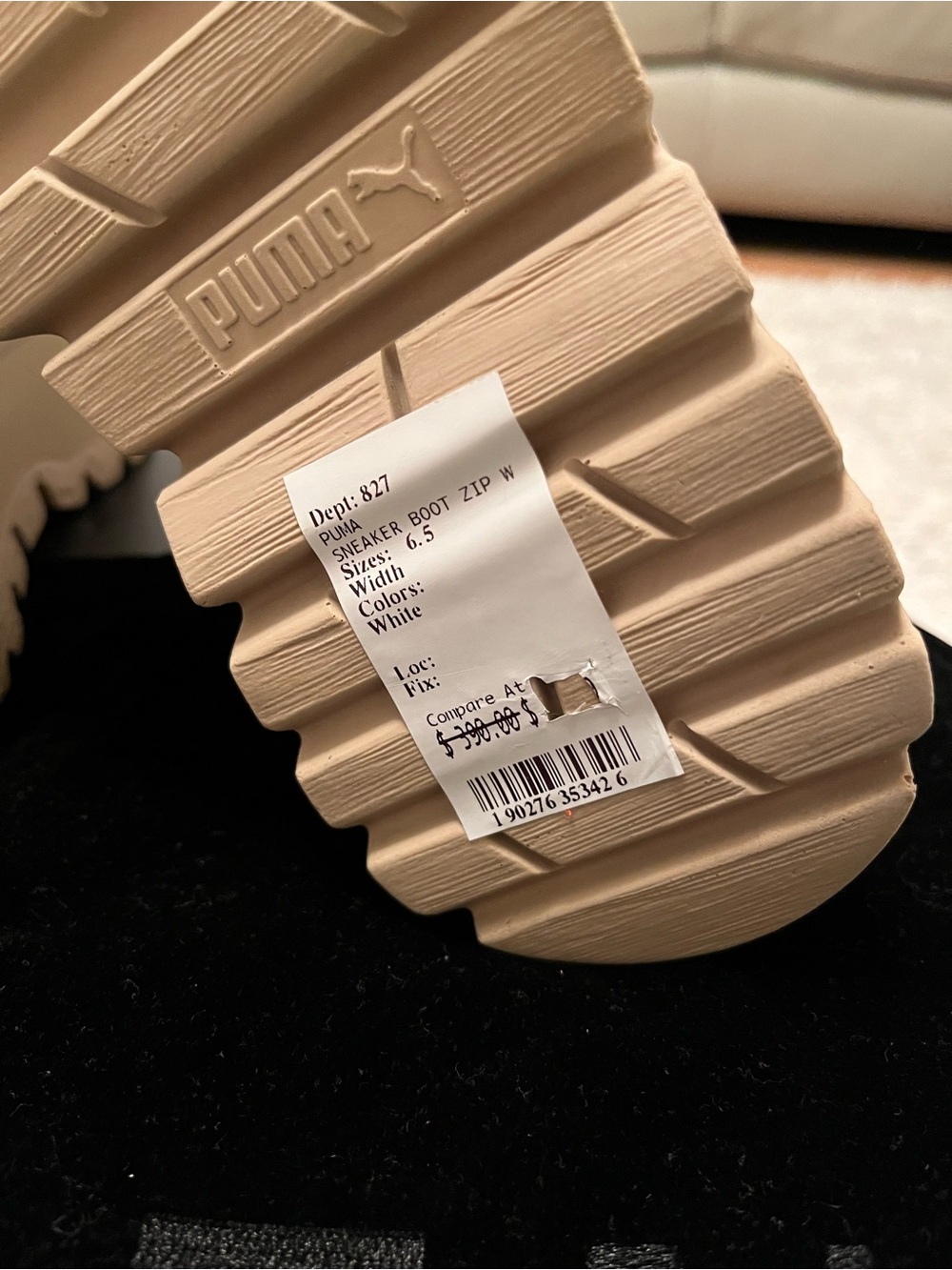 Authentic Fenty rhianna Puma Cream and Light Beige boots with box & velvet case. - Picture 10 of 12